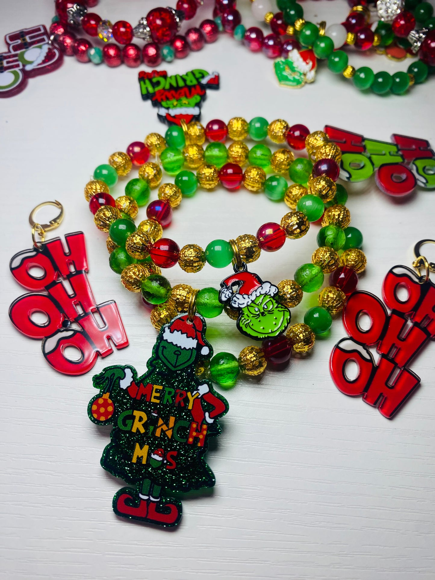 Christmas bracelet set with matching earrings
