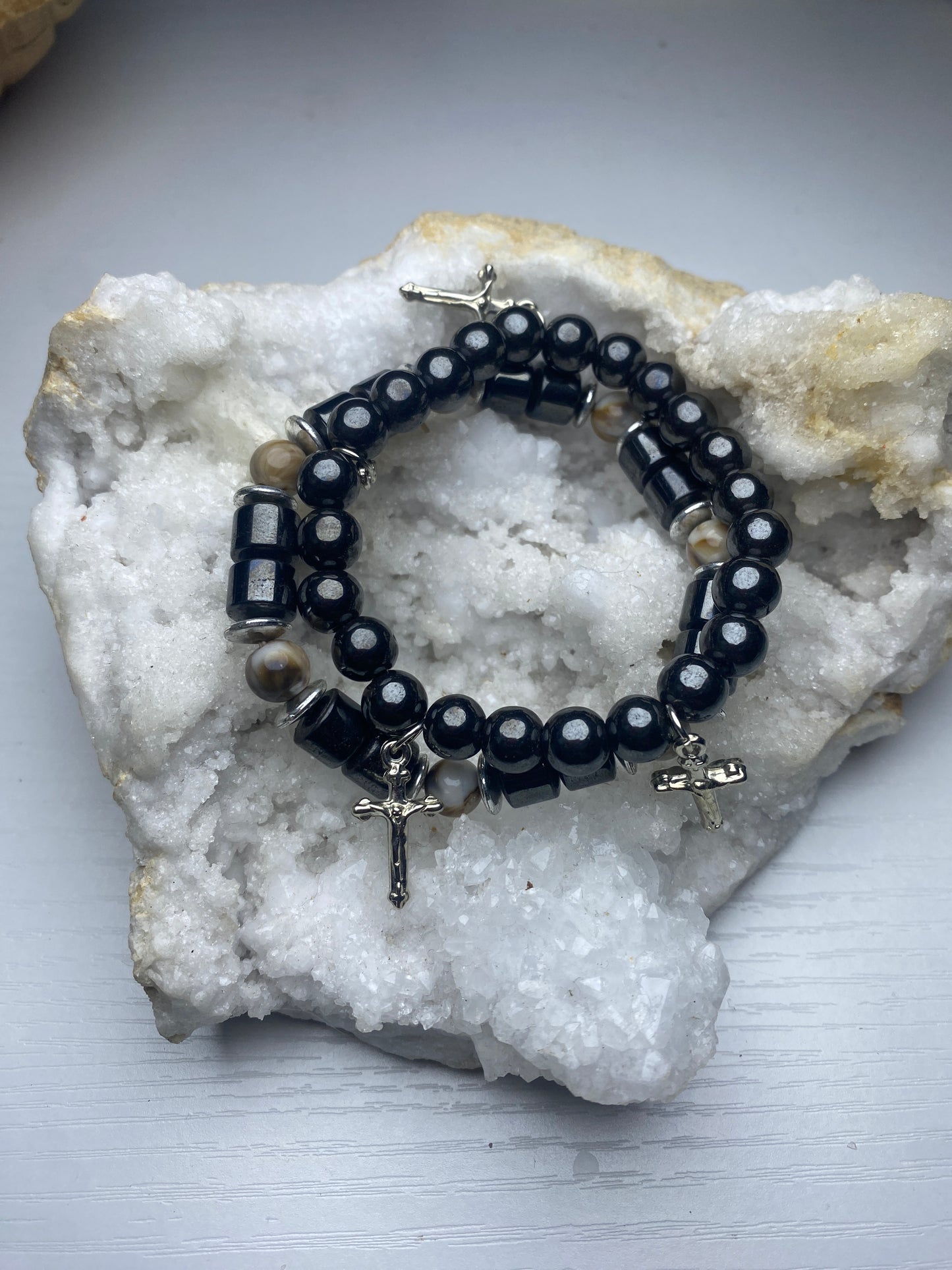 Two-piece magnetic bracelet set