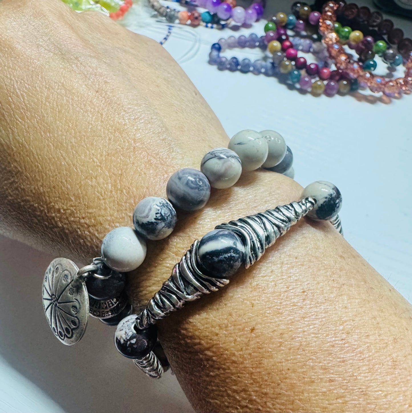 Custom natural stone bracelet ￼