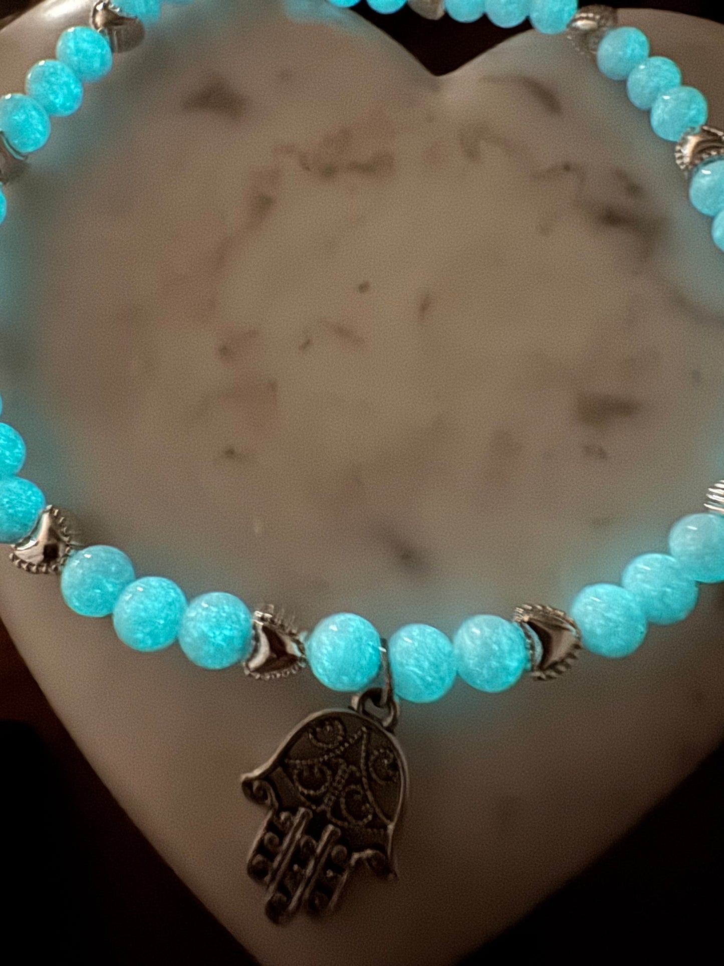 Glow in the dark anklet with charms