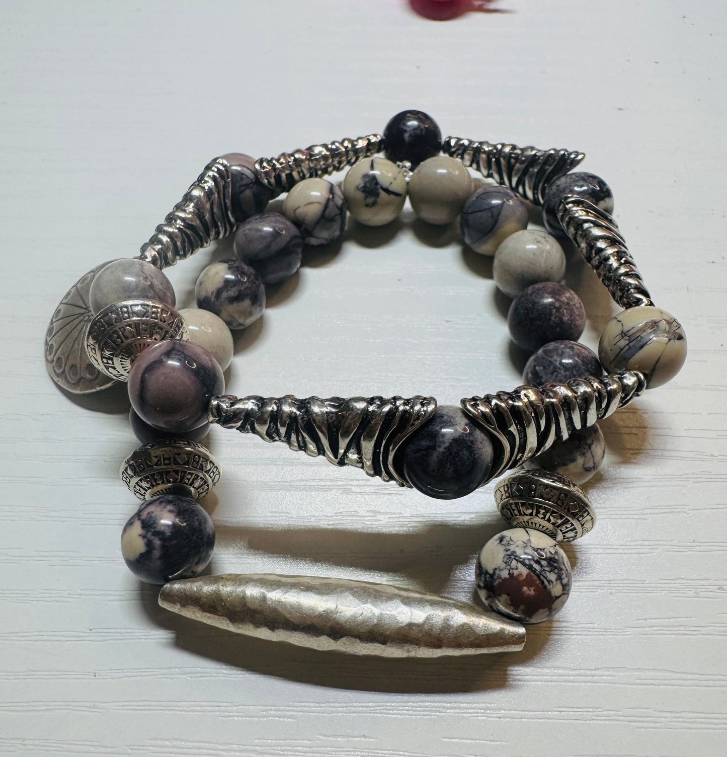 Custom natural stone bracelet ￼
