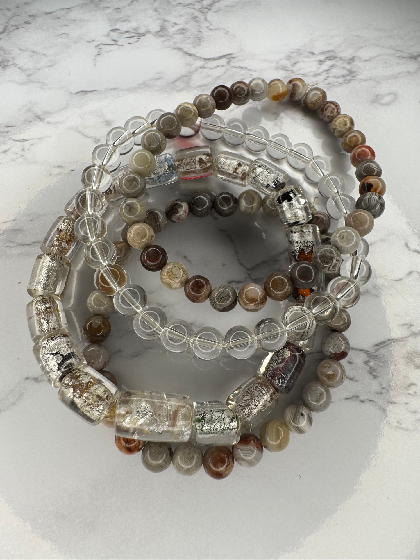 Four piece bracelet stack