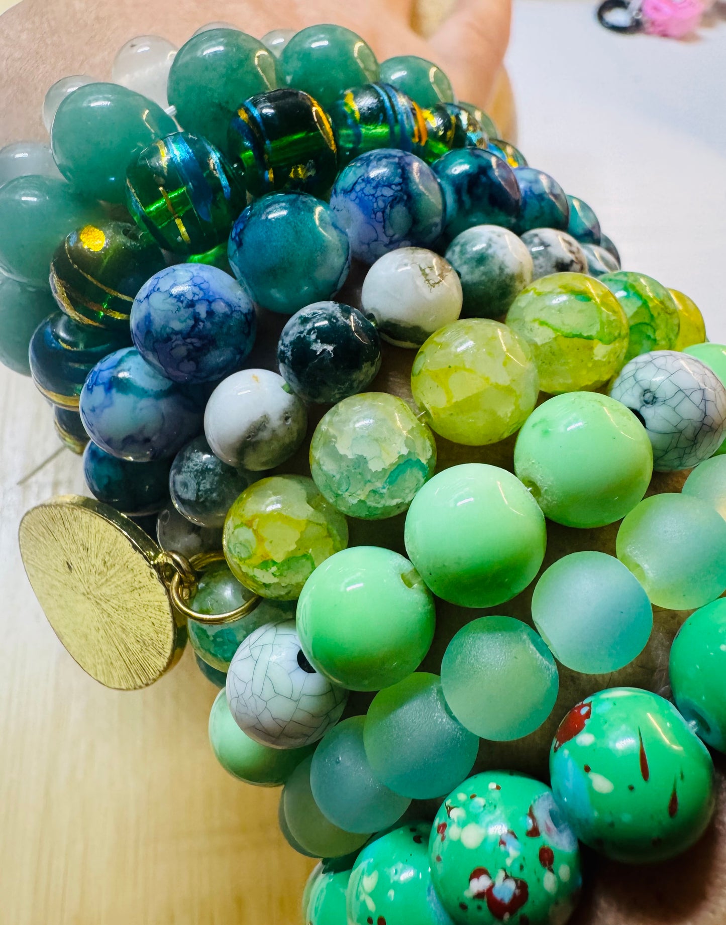 Custom-made eight piece bracelet set