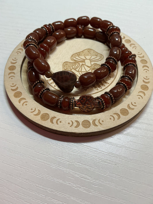 Custom-made one of a kind copper bracelet set