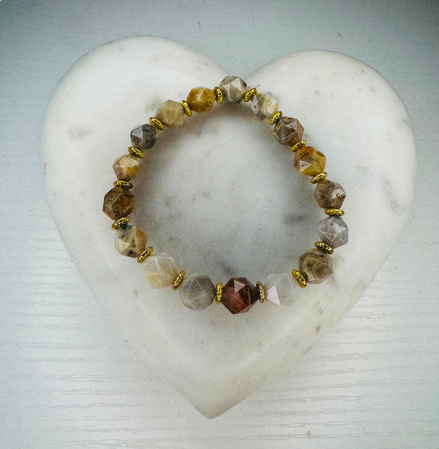 Crazy lace agate bracelet