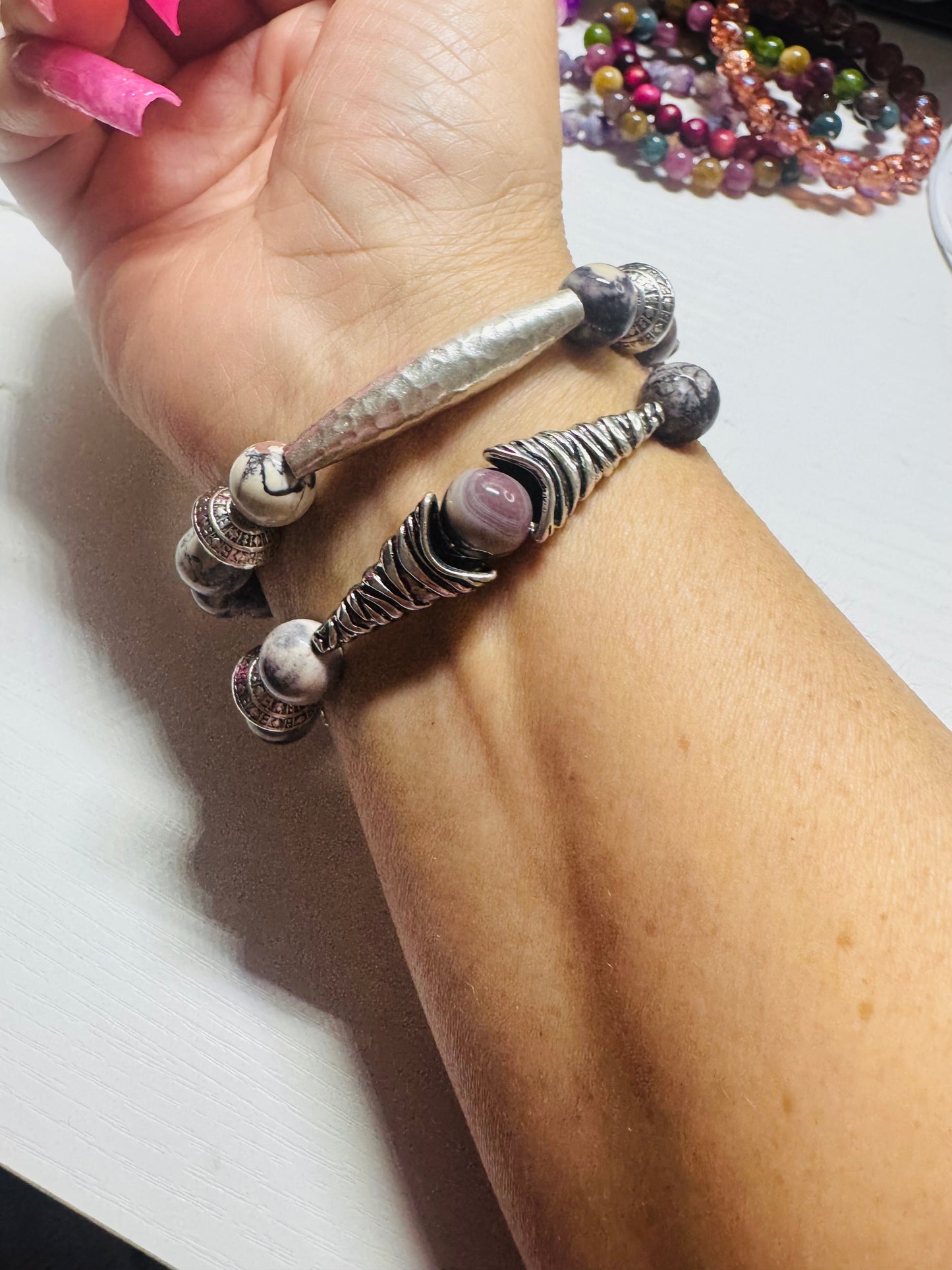 Custom natural stone bracelet ￼