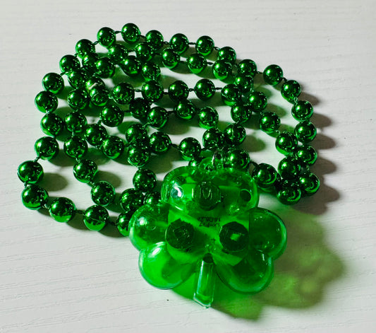 St. Patrick's Day necklace with Light up 4 leaf, clover,