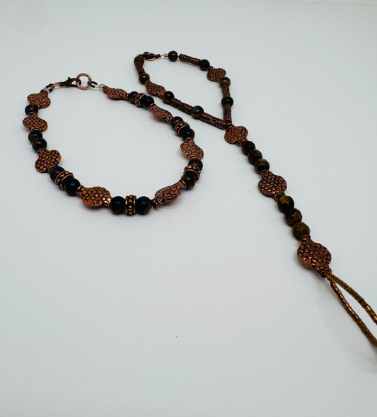 ￼ One of a kind Copper hand, jewelry with a matching anklet