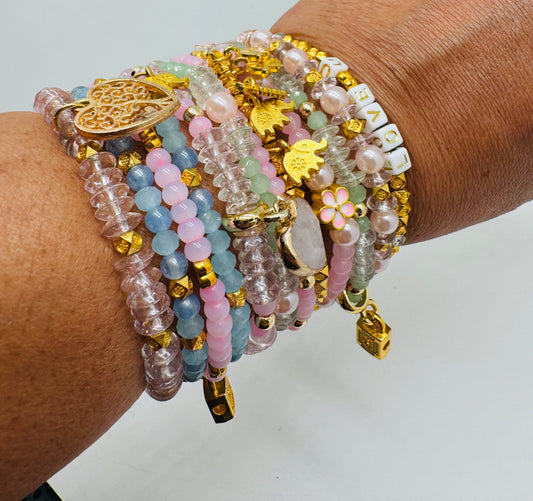 12 piece bracelet set with charms