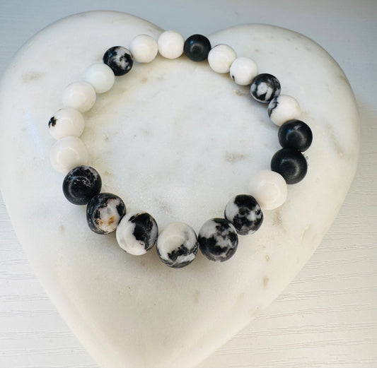 Zebra Jasper bracelet 10 mm Beads