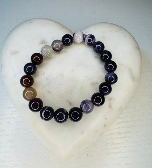 Purple striped agate