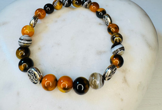 Bumblebee Jasper bracelet 8 mm beads