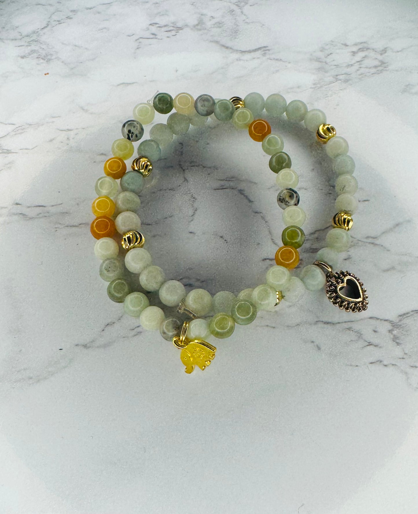 Natural stone bracelet set