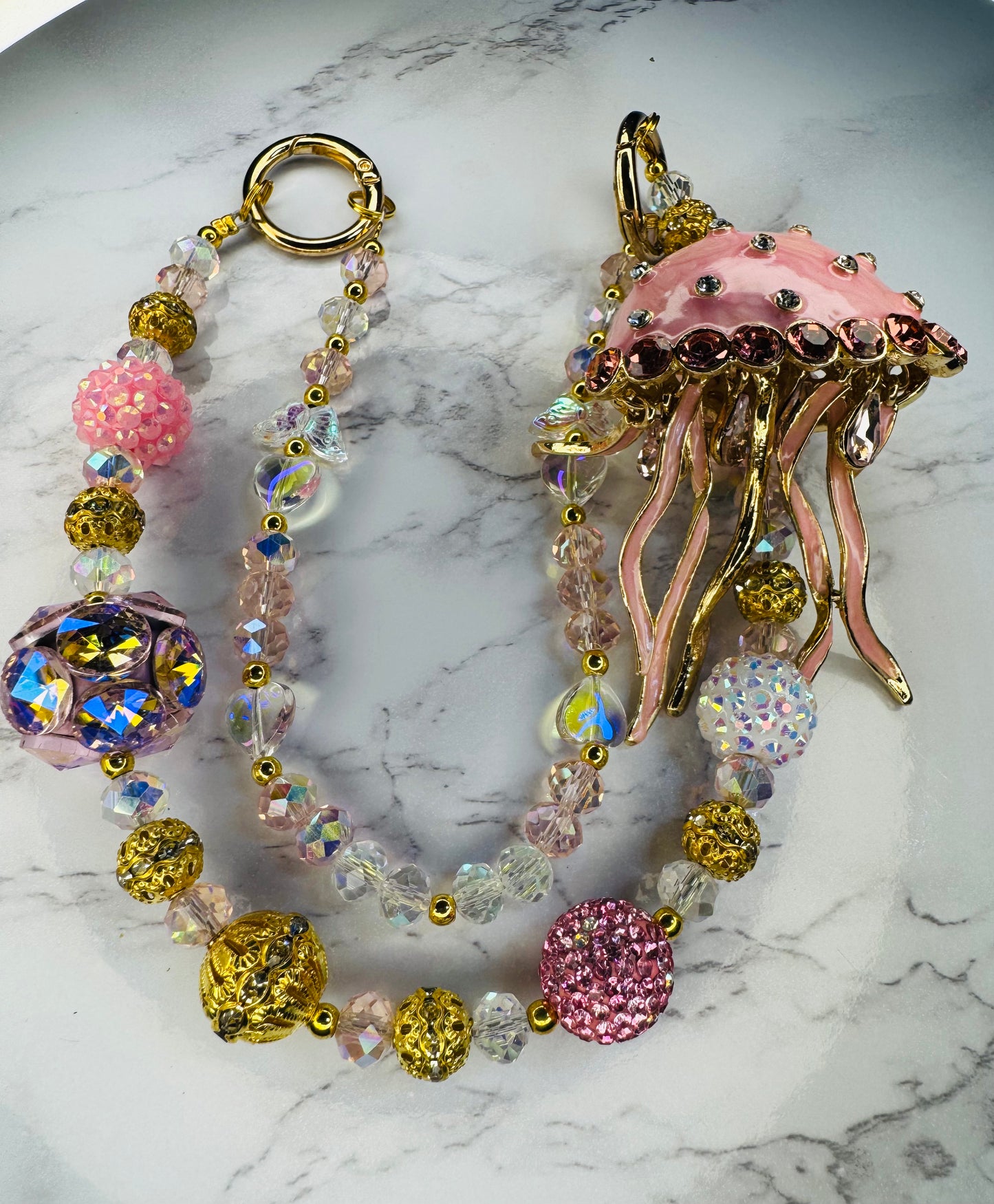Pink Octopus purse, charm