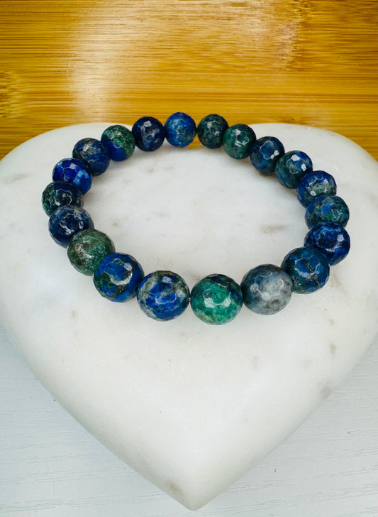Natural Lapis Lazvli bracelet with 10 mm beans