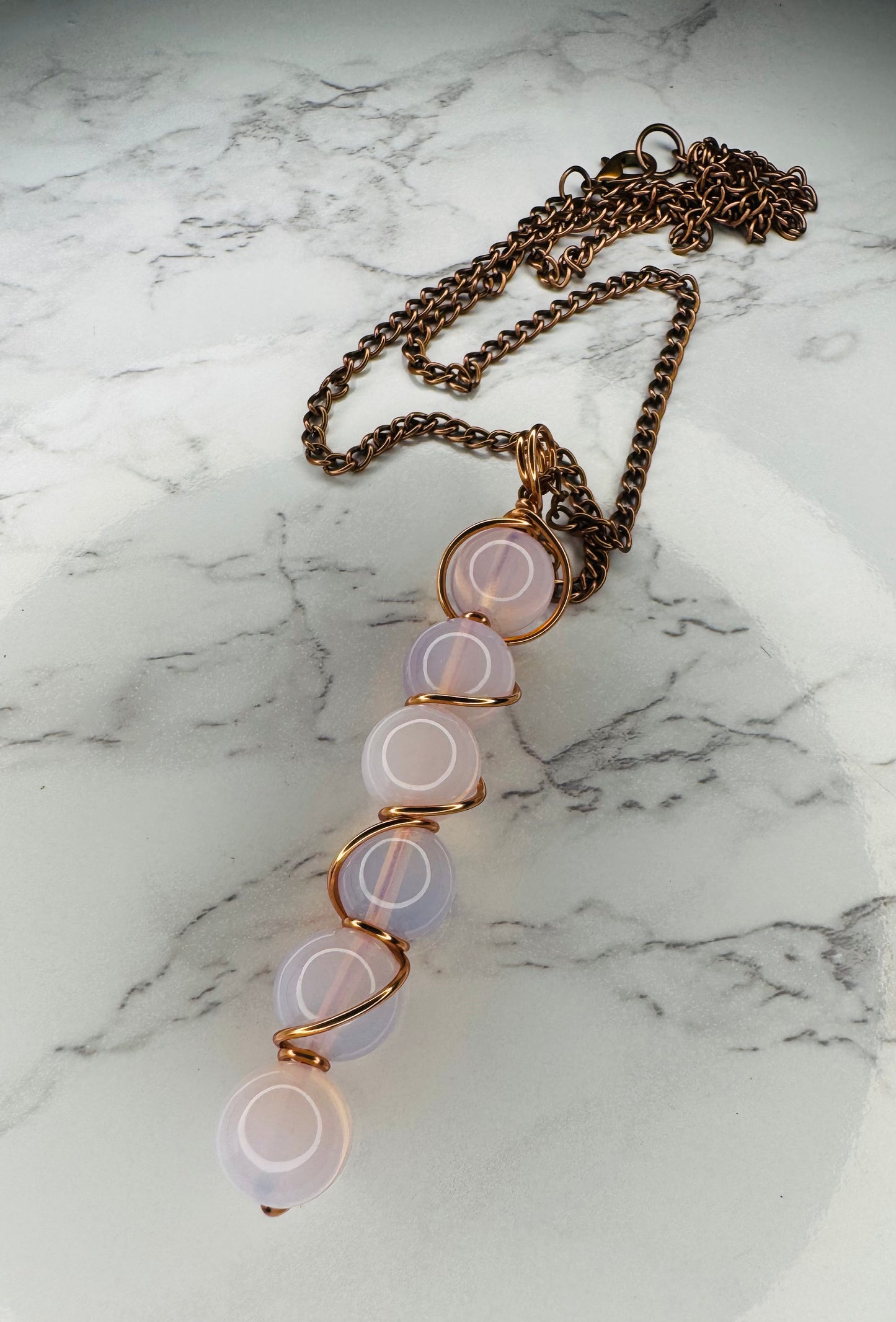 After Stone copper wrap necklace