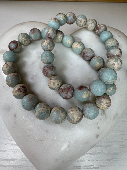 Larimar bracelet 10 mm beads