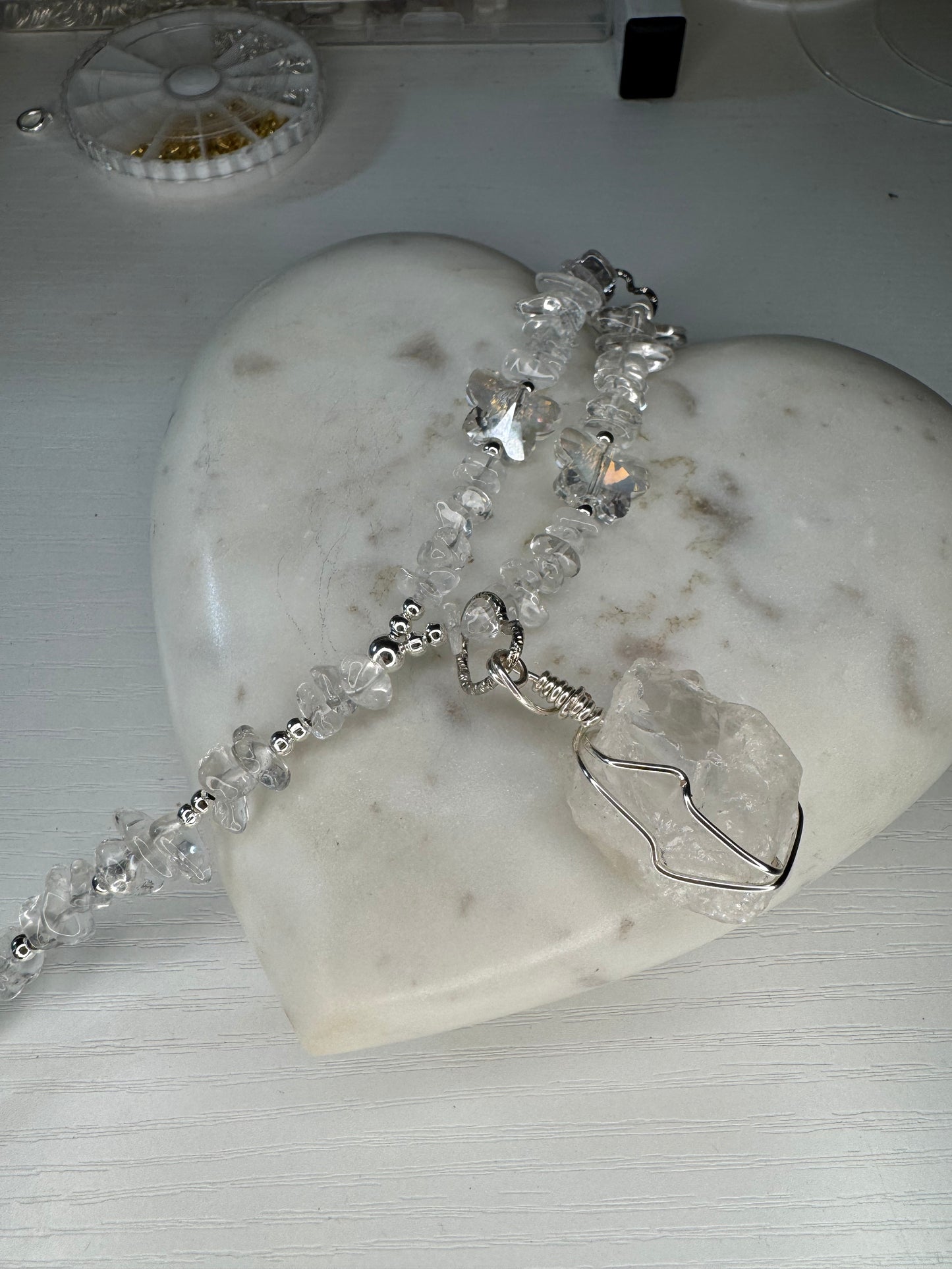Clear, quartz hand wrap