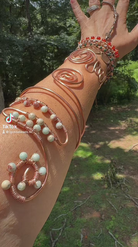99.9% copper bracelet cuffs