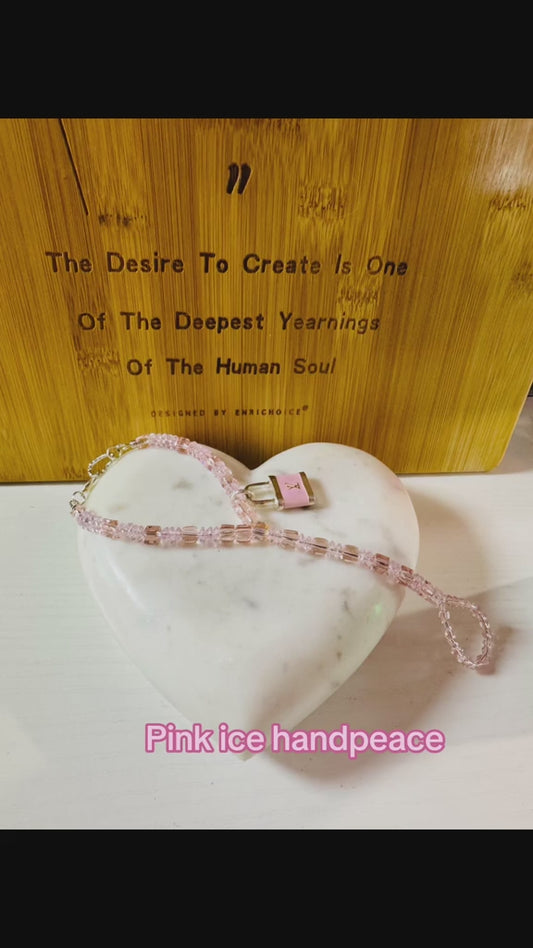 Pink ice with locket charm handpiece
