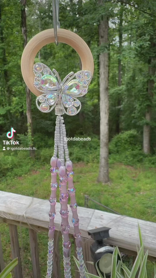 Purple butterfly plant hanger